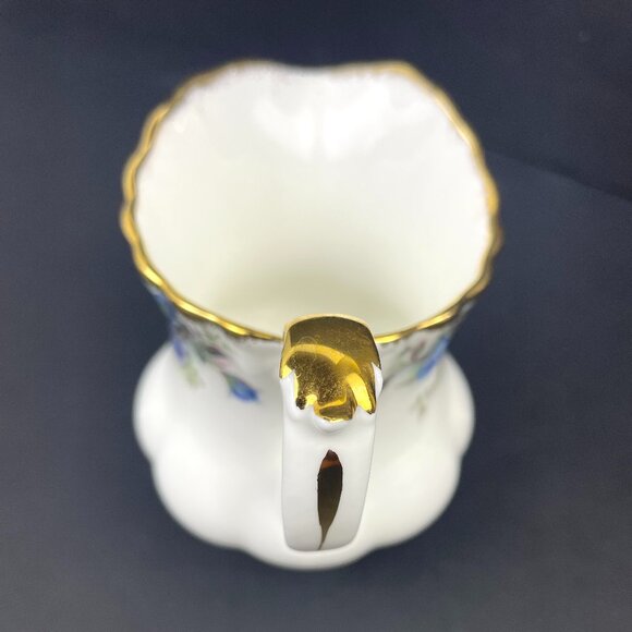 Vtg 1987 Royal Albert Moonlight Rose Bone China Creamer Saucer England - Picture 10 of 12